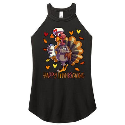 Turkey Nurse Thanksgiving  Holiday Nursing Women's Perfect Tri Rocker Tank