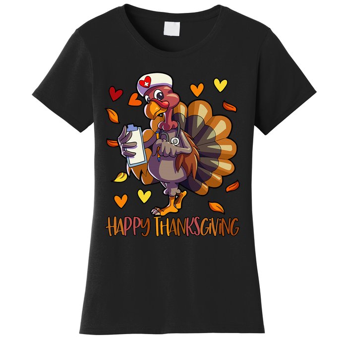 Turkey Nurse Thanksgiving  Holiday Nursing Women's T-Shirt