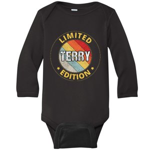 Terry Name Baby Long Sleeve Bodysuit