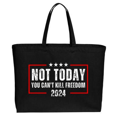 Trump Not Today You CanT Kill Freedom Cotton Canvas Jumbo Tote