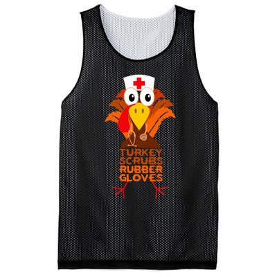 Thanksgiving Nurse Turkey Scrubs Rubber Gloves Mesh Reversible Basketball Jersey Tank