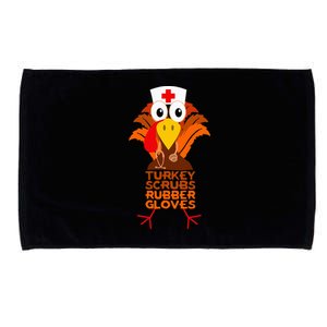 Thanksgiving Nurse Turkey Scrubs Rubber Gloves Microfiber Hand Towel