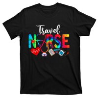 Travel Nurse Tie Dye Love Heart Stethoscope RN Nurse Women T-Shirt