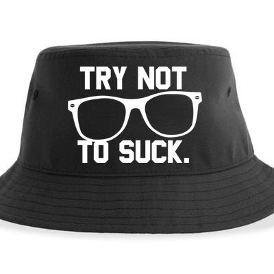 Try Not To Suck Book Movie Lover Reading Gift Great Gift Sustainable Bucket Hat