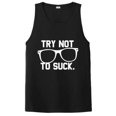 Try Not To Suck Book Movie Lover Reading Gift Great Gift PosiCharge Competitor Tank