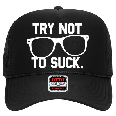 Try Not To Suck Book Movie Lover Reading Gift Great Gift Trucker Hat