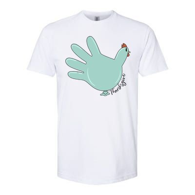 Thanksgiving Nurse Turkey Glove Thankful Nurse Medical Softstyle® CVC T-Shirt