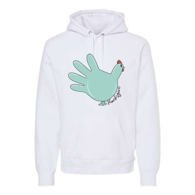 Thanksgiving Nurse Turkey Glove Thankful Nurse Medical Premium Hoodie