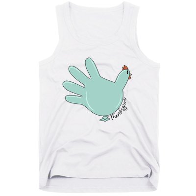 Thanksgiving Nurse Turkey Glove Thankful Nurse Medical Tank Top