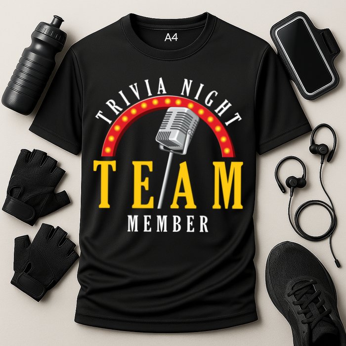 Trivia Night Team Member Quiz Game Show Trivia Gift Cooling Performance Crew T-Shirt