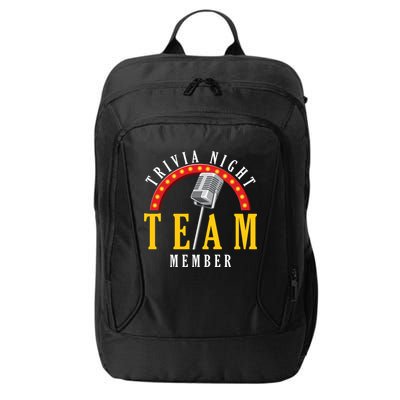 Trivia Night Team Member Quiz Game Show Trivia Gift City Backpack