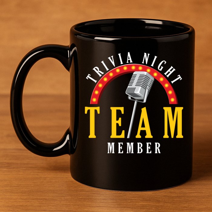 Trivia Night Team Member Quiz Game Show Trivia Gift 11oz C Handle Ceramic Mug