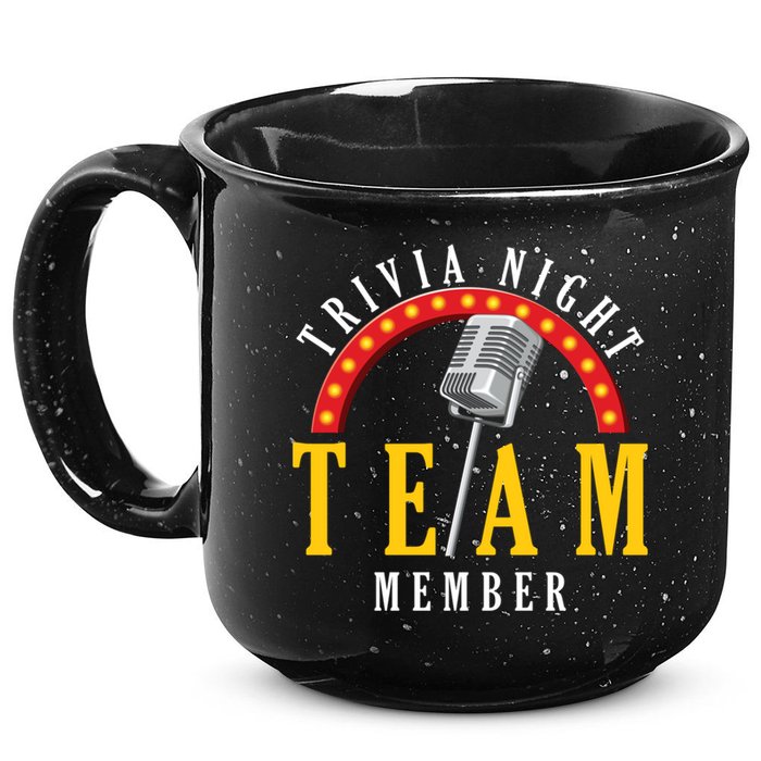 Trivia Night Team Member Quiz Game Show Trivia Gift 15oz Campfire Ceramic Mug