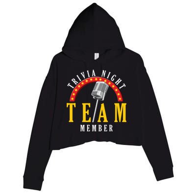 Trivia Night Team Member Quiz Game Show Trivia Gift Crop Fleece Hoodie