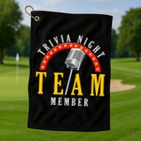 Trivia Night Team Member Quiz Game Show Trivia Gift Golf Towel