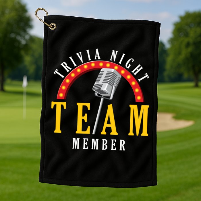 Trivia Night Team Member Quiz Game Show Trivia Gift Golf Towel