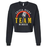 Trivia Night Team Member Quiz Game Show Trivia Gift Cropped Pullover Crew