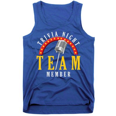 Trivia Night Team Member Quiz Game Show Trivia Gift Tank Top