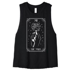 The Nails Tarot Card Nail Tech Nail Artist But First Nail Women's Racerback Cropped Tank