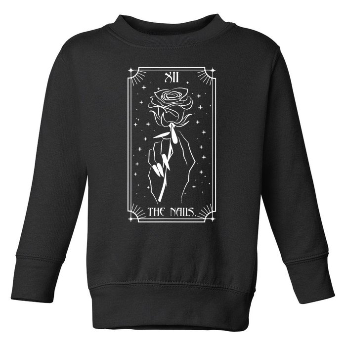 The Nails Tarot Card Nail Tech Nail Artist But First Nail Toddler Sweatshirt