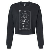 The Nails Tarot Card Nail Tech Nail Artist But First Nail Cropped Pullover Crew