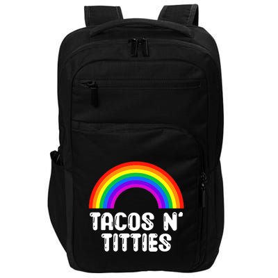 Taco N Titties LGBT Rainbow Gay Pride Funny Impact Tech Backpack