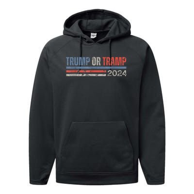 Trump Not The Tramp Trump Vance 2024 Performance Fleece Hoodie