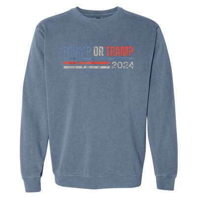 Trump Not The Tramp Trump Vance 2024 Garment-Dyed Sweatshirt