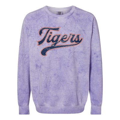 Tigers Nickname Colorblast Crewneck Sweatshirt