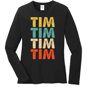 Tim Name Ladies Long Sleeve Shirt