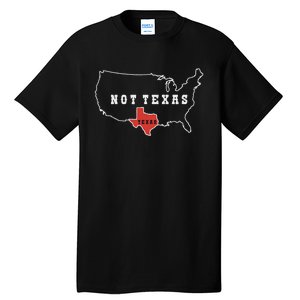 Texas Not Texas Funny Map Throwback Design Classic Tall T-Shirt