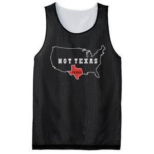 Texas Not Texas Funny Map Throwback Design Classic Mesh Reversible Basketball Jersey Tank