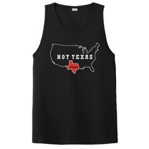 Texas Not Texas Funny Map Throwback Design Classic PosiCharge Competitor Tank