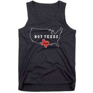 Texas Not Texas Funny Map Throwback Design Classic Tank Top