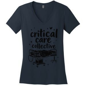 Trauma Nurse Team Intensive Emergency Critical Care Nurse Women's V-Neck T-Shirt