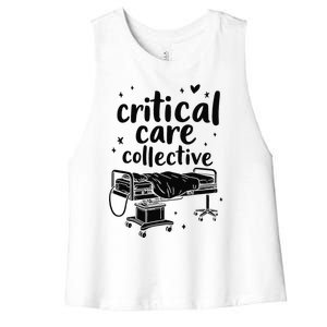 Trauma Nurse Team Intensive Emergency Critical Care Nurse Women's Racerback Cropped Tank