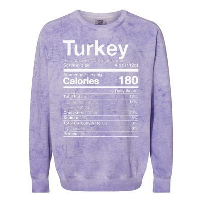 Turkey Nutrition Thanksgiving Food Costume Dark Colorblast Crewneck Sweatshirt