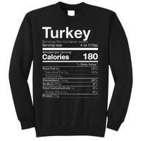 Turkey Nutrition Thanksgiving Food Costume Dark Sweatshirt