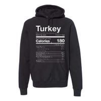 Turkey Nutrition Thanksgiving Food Costume Dark Premium Hoodie