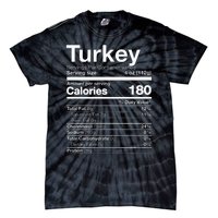 Turkey Nutrition Thanksgiving Food Costume Dark Tie-Dye T-Shirt