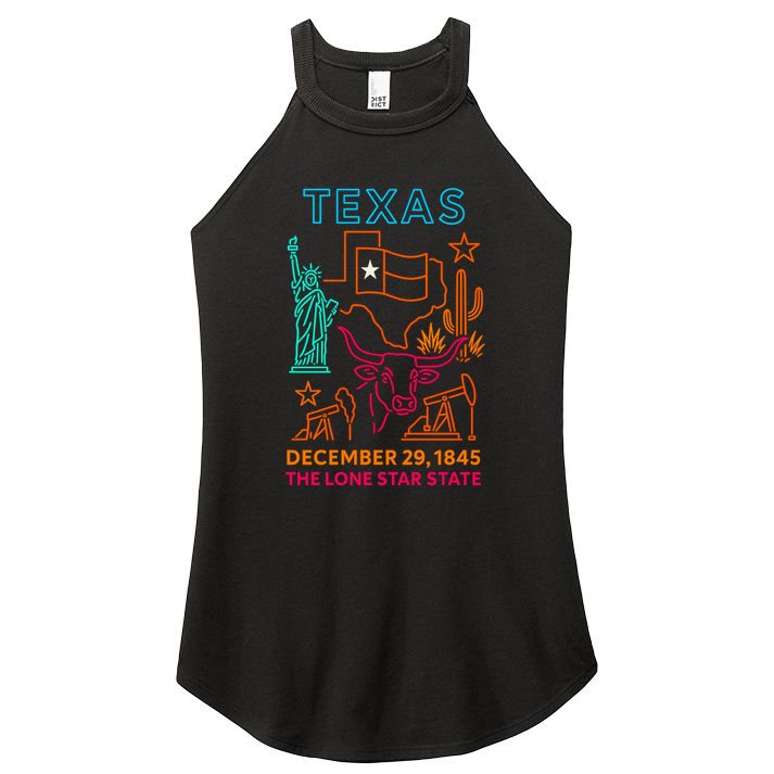 Texas Neon Women's Perfect Tri Rocker Tank