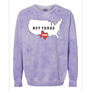 Texas Not Texas Map Colorblast Crewneck Sweatshirt