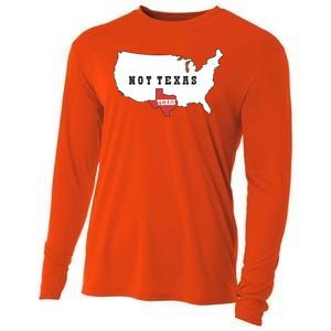 Texas Not Texas Map Cooling Performance Long Sleeve Crew