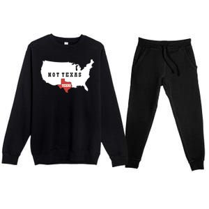 Texas Not Texas Map Premium Crewneck Sweatsuit Set