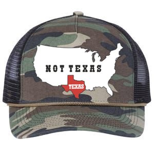 Texas Not Texas Map Retro Rope Trucker Hat Cap