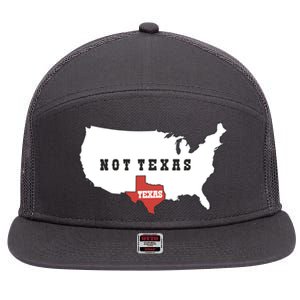 Texas Not Texas Map 7 Panel Mesh Trucker Snapback Hat