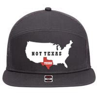 Texas Not Texas Map 7 Panel Mesh Trucker Snapback Hat