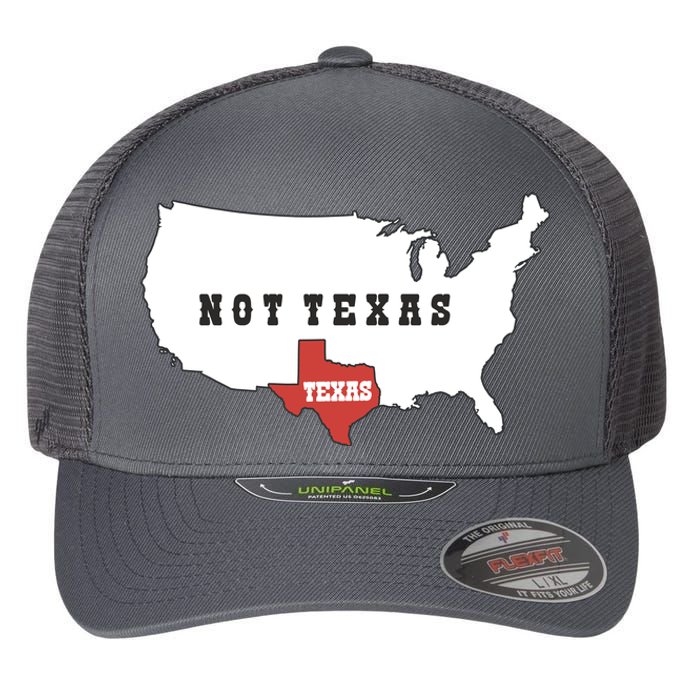 Texas Not Texas Map Flexfit Unipanel Trucker Cap