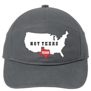 Texas Not Texas Map 7-Panel Snapback Hat