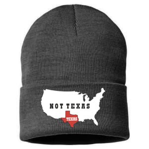 Texas Not Texas Map Sustainable Knit Beanie